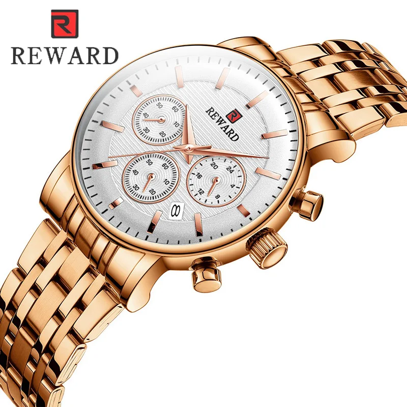 Награда хронограф Топ бренд женские часы роскошное платье календарь кварцевые