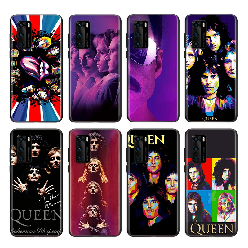 Мягкий ТПУ чехол Music legend Queen для Huawei P50 P40 P30 P20 Pro Plus P10 P9 P8 Lite RU E Mini 2019 2017 черный