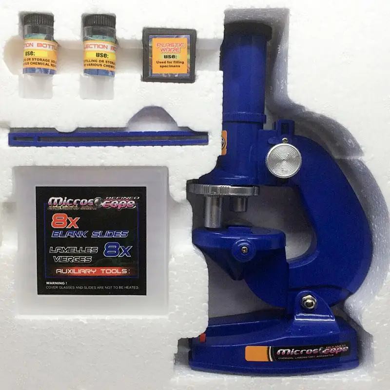 

Microscope Kit Science W/LED 100X-1200X School Toy Gift For Kid Children