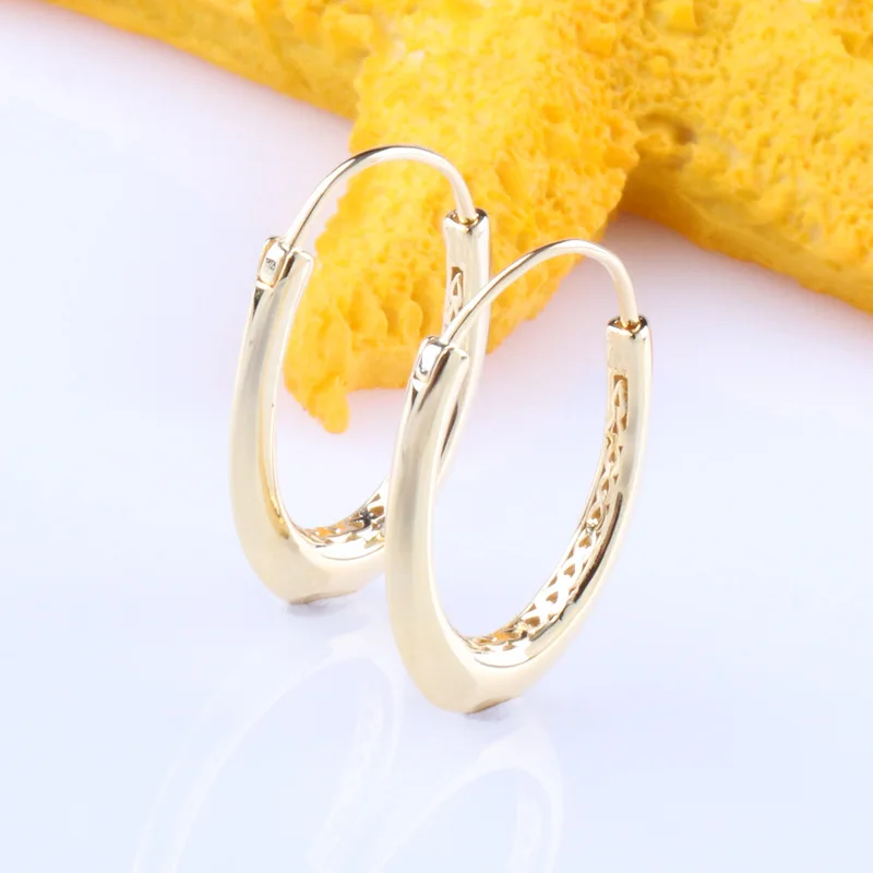 

Модные овальные серьги большого размера из серебра 925 пробы