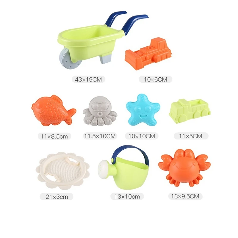 

Baby Kids Beach Toy Set Shovel Tool Kit Children Summer Beach Play Sand Bucket Rake Hourglass Sandbox Set Toy Kid Gift