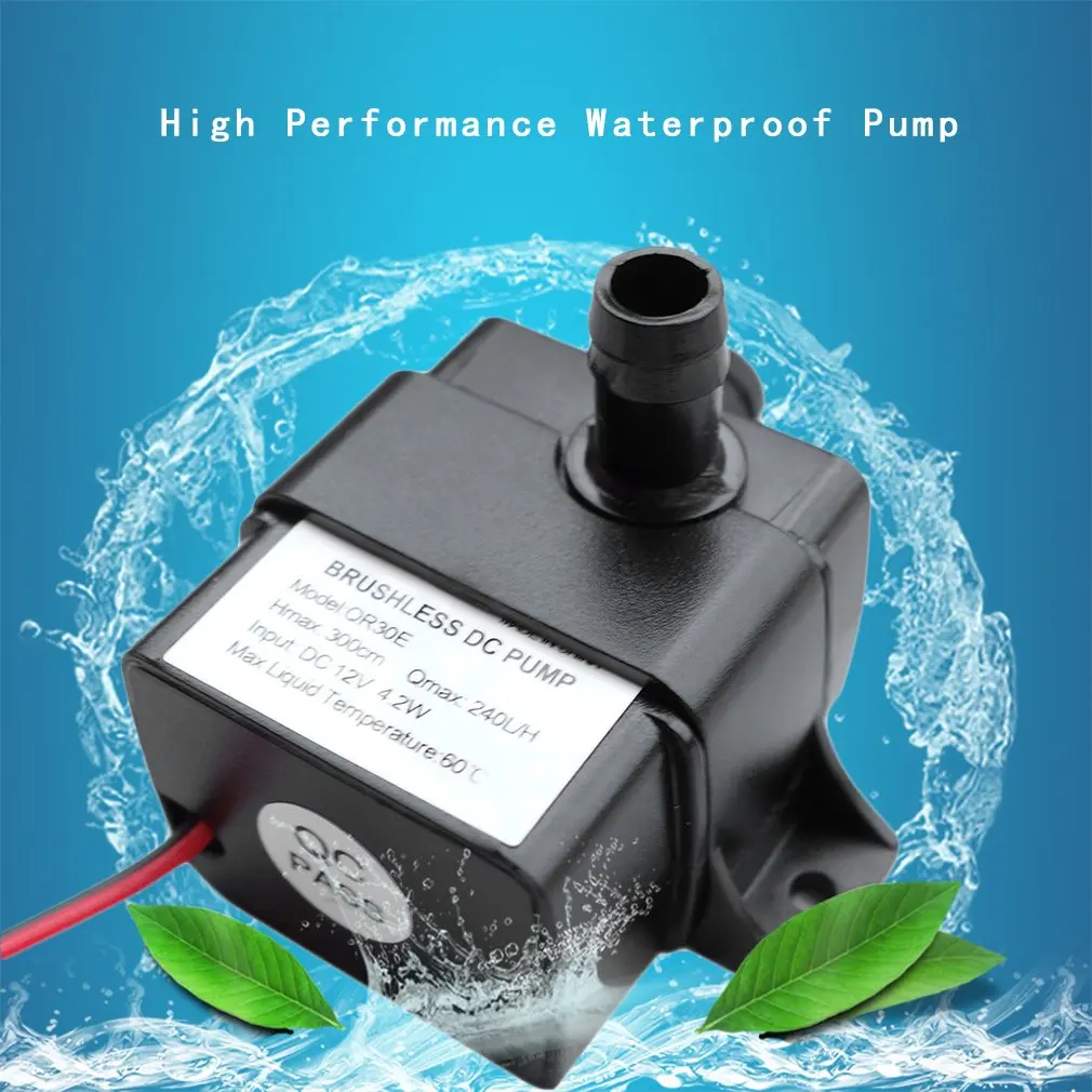 

Ultra-quiet DC 5V 12V 4.2W 240L/H Flow Rate Waterproof Brushless Pump Mini Submersible Water Filter Fish Tank Fountain Pump