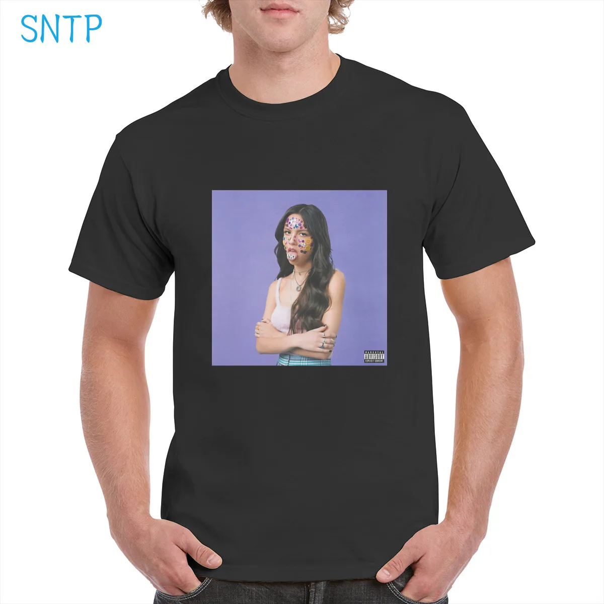 

100% Cotton Olivia Rodrigo Sour album t shirt Unisex Star Poster drivers lisense graphics T-shirt Female/Man