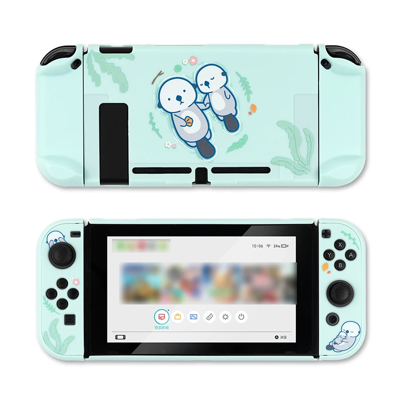 

NS Lite Protective Case For Nintendo Switch Split Shell Case Shiba Inu Sea Otter Hard Cover Protective Shell For Nintendo Switch