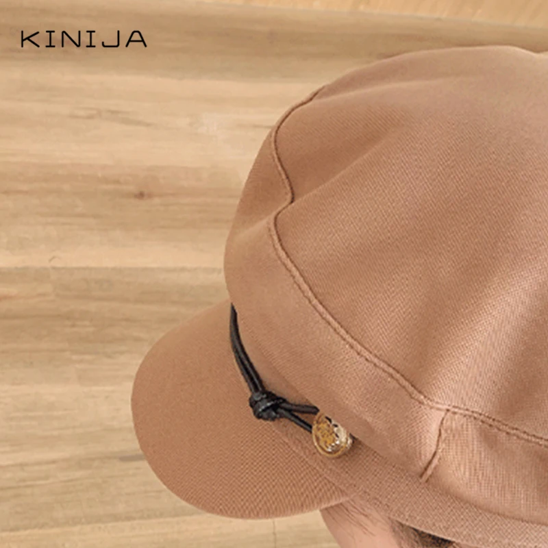 Хлопковый женский берет сезон осень-зима восьмиугольная шапка стильные кепки