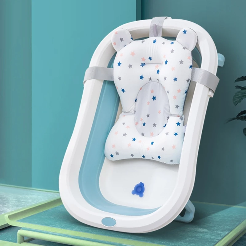 Baby Infant Bath Tub Pad Cushion Safety Seat Support Non-slip Bathtub Mat Newborn Shower Soft Chair |