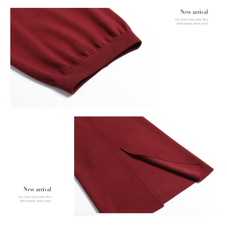 INNASOFAN knitted skirt Women's Autumn-winter sexy high waist skirt Fashionable high-end chic long solid skirt