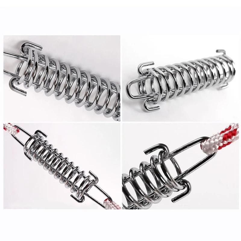 

5Pcs Tent Hook Tent Wind Spring Wind Rope Buckle Outdoor Camping High Strength Steel Rope Buckle Tent Fixed