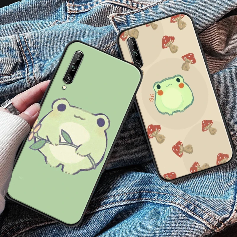 

Cute Animal Frog Phone Case For Huawei P Smart Z 2019 2021 P20 P30 P40 Lite Pro Plus Funda Carcasa Soft TPU