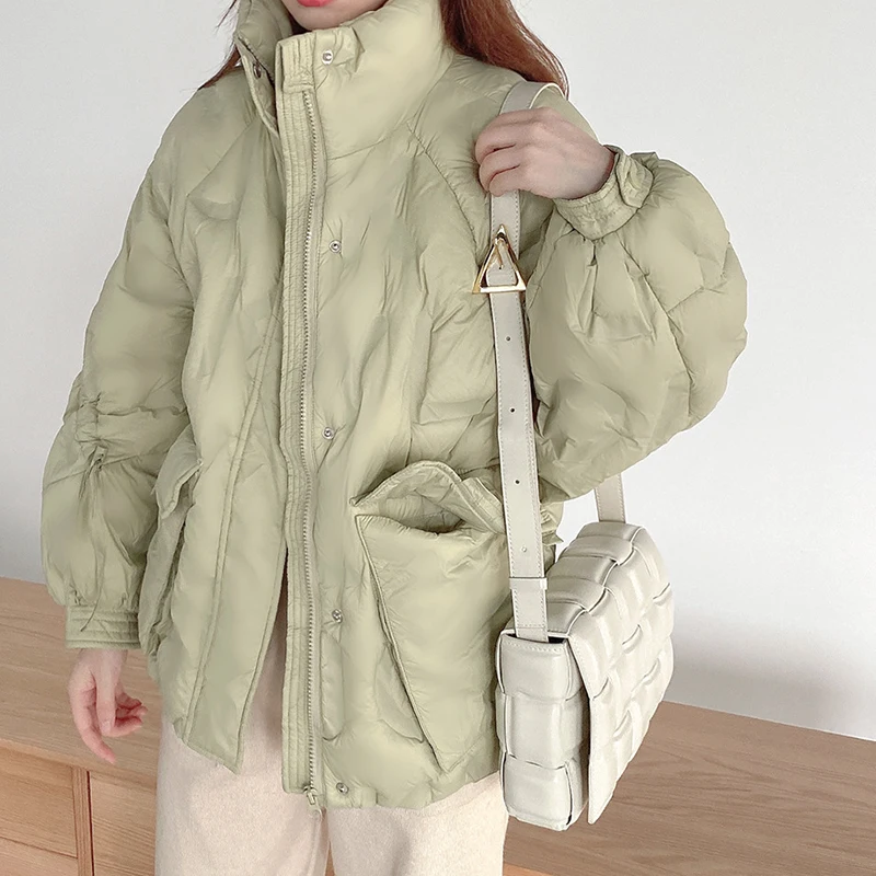 Женский пуховик на белом утином пуху короткая куртка удобные теплые толстые