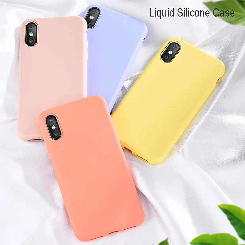 Esobest Ударопрочный Мягкий чехол для iphone x xs max xr Оригинальный жидкий силиконовый 6 6s