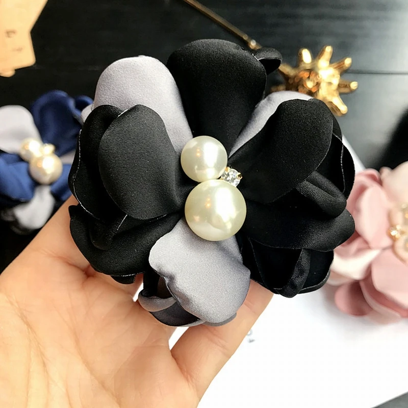 Корейский модный контрастный цвет ткань с цветочным дизайном для женщин и мужчин