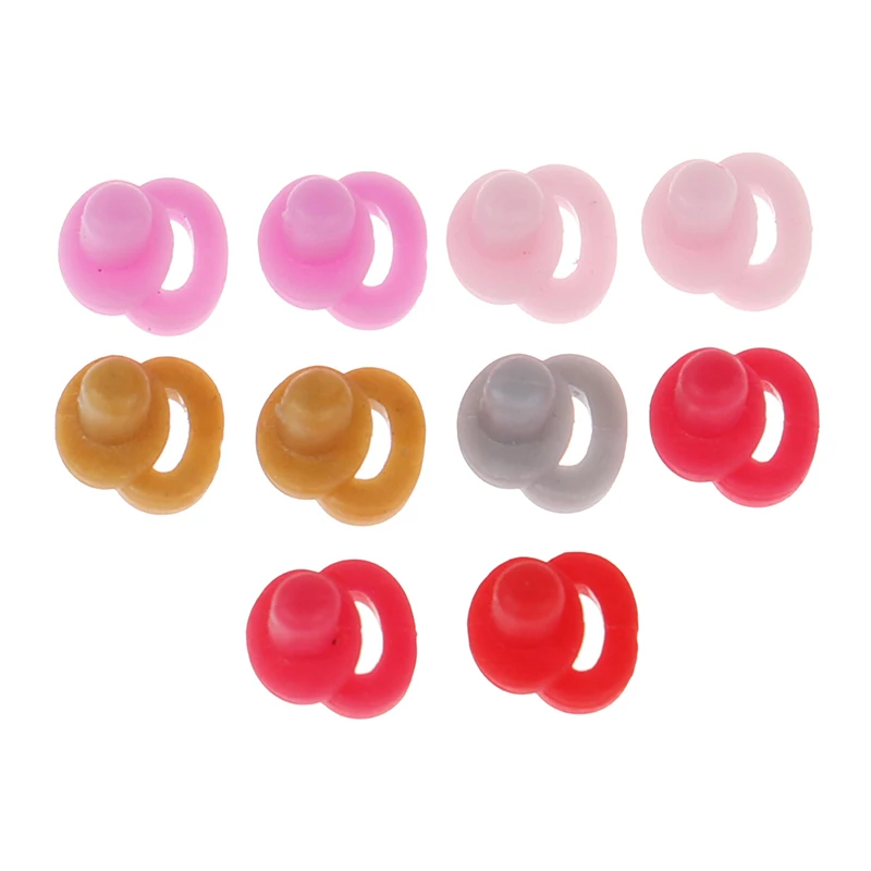 

10pcs Dollhouse Miniature Nipples Model Kids Pretend Play Games Toys Baby House Pacifier