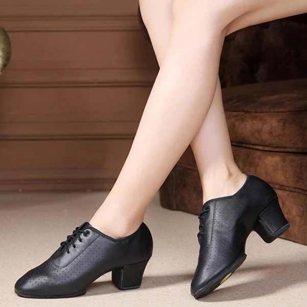 Женская танцевальная обувь для танго и фламенко из натуральной кожи на каблуке 5 см; обувь для учителя; обувь для девочек; обувь для танцев