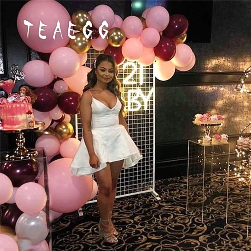 90 шт. пастельные Макарон Розовые Свадебные Воздушные шары гирлянды арочный