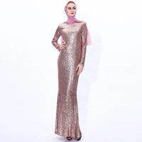 new muslim malaysia turkey ramadan banquet evening dress long skirt summer sequin fashion dress middle east arab dubai slim robe