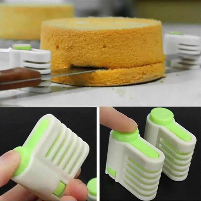 

2pcs/Pack Cake Slicer Cutter 5 Layers Cake Bread Leveler Fixator Set DIY Tools Kitchen Cutting Slicer Accessories Cake K6R1