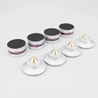 4 шт. Audiocrast IF03SIF03B, Алюминиевые черные и Серебристые ударопрочные усилители с изоляционной подставкой для Hi-Fi Усилителей (черный)