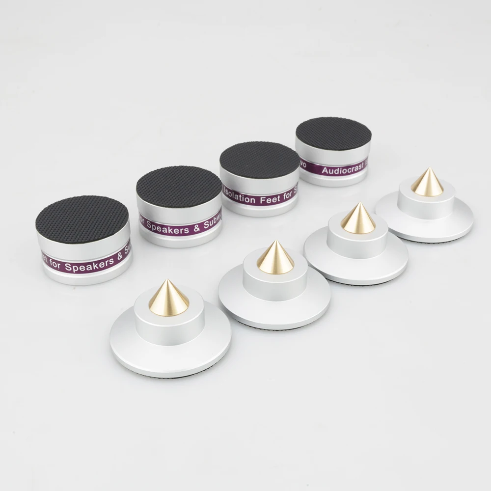 Prata à Prova de Choque Estande de Isolamento Agulha de Acolchoamento Amplificadores Hifi 4 Unidades Preto & If03s – If03b