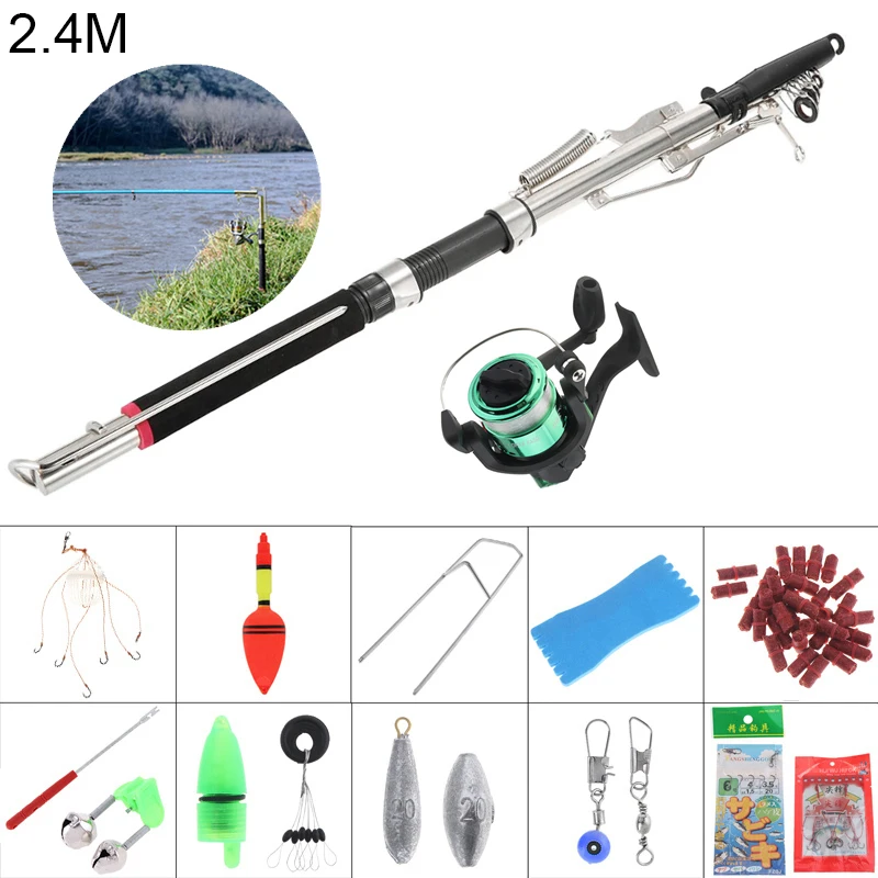 2 4 М Автоматическая Удочка катушка линия комбо полный набор с рыболовные