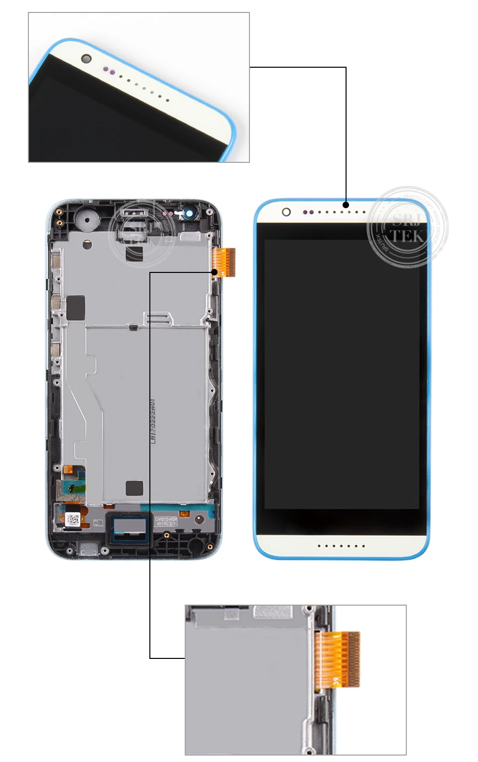 Сенсорный ЖК-экран для htc Desire 620G с рамкой для htc Desire 620G, дигитайзер, запасные части 620 620U 620T