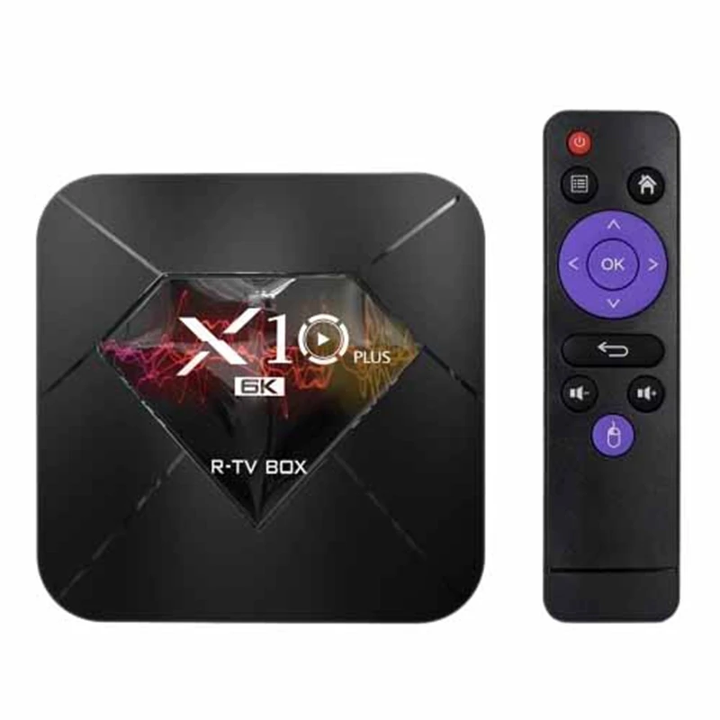 R-Tv Box X10 Plus Android 9 0 Smart Tv Allwinner H6 Uhd 4K медиаплеер 6K декодирование изображения 4 Gb/32 Gb 2 4G