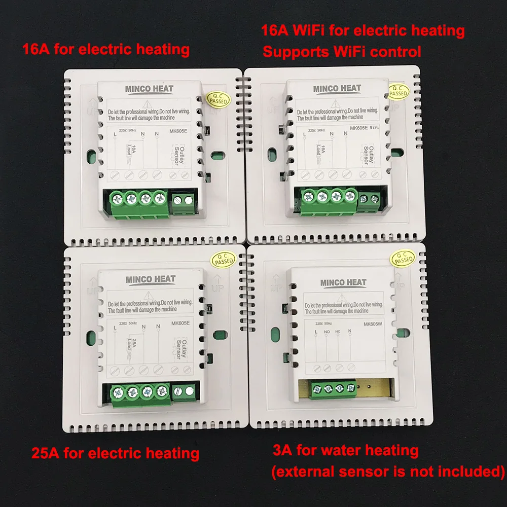 

230V 3A 16A 25A Temperature Controller LCD Display Screen Wifi Tuya App Weekly Programmable Room Thermostat
