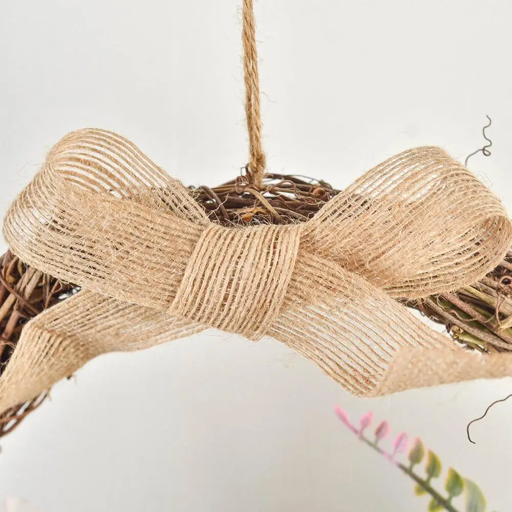 

10-40cm Plastic Simulation Wreath Ring Portable Garland Decor Handmade Flowers Wedding Flowers Hoop Catcher Wreath Bride O9K2