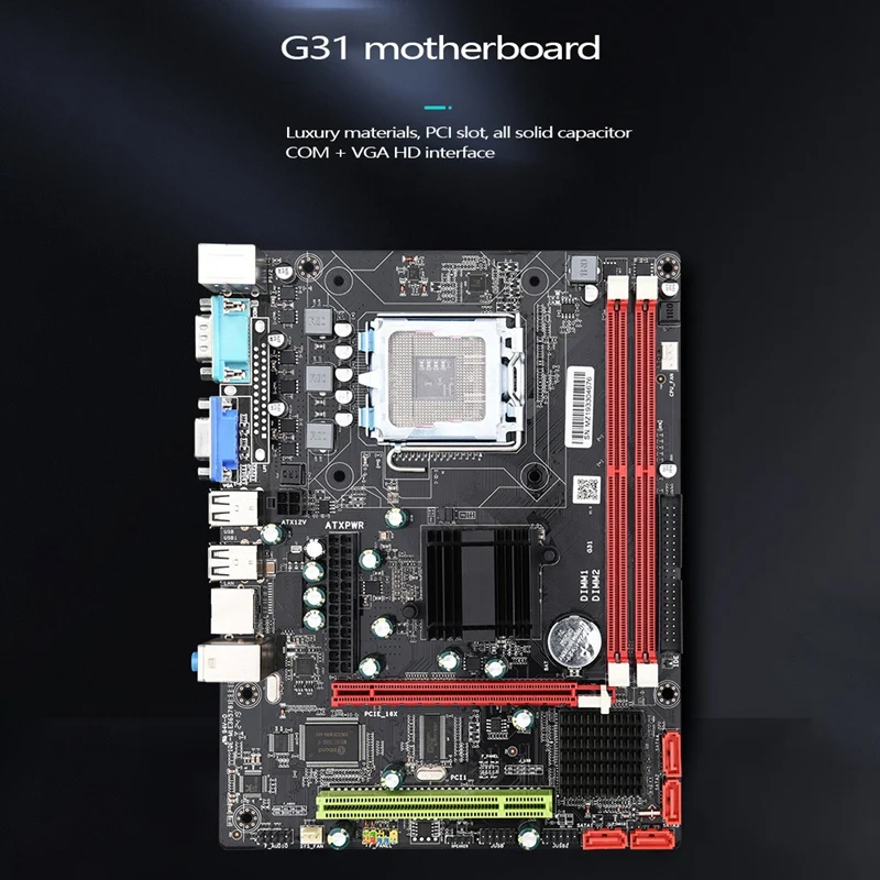 Материнская плата G31 для компьютера двухканальная SATA2.0 Φ LGA 775 Pin поддерживает