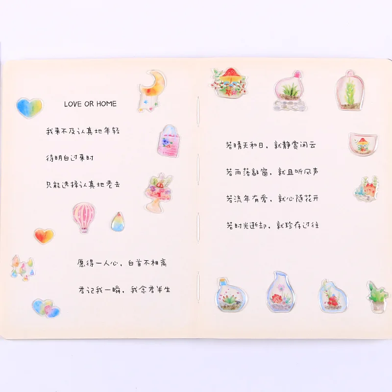 1 шт/1 лот Kawaii канцелярские наклейки ручной нарисованный дневник декоративные мобильные наклейки Скрапбукинг DIY ремесленные наклейки