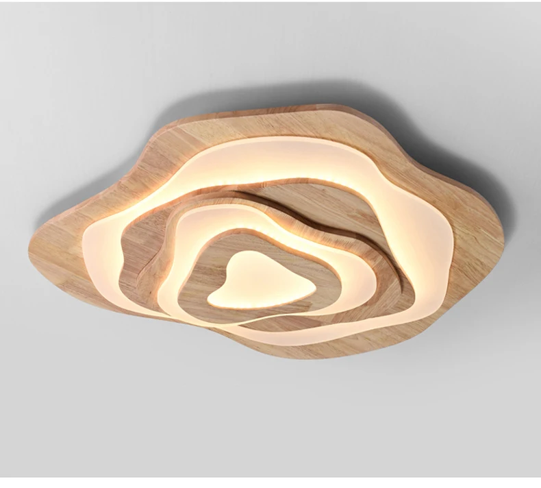 Murah Baru Gaya Cina Lampu Langit-langit Gaya Cina Ruang Tamu Kamar Tidur Memesan Kamar Minimalis Modern Zen Nordic Kayu Solid Gunung Lampu