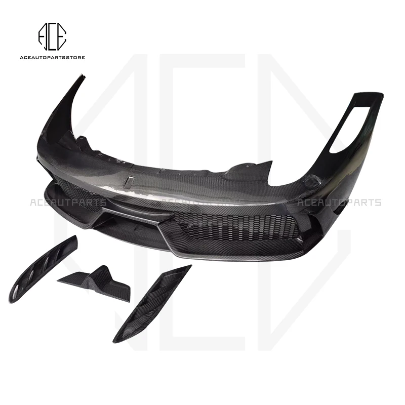 458 Sp Стиль Высококачественный передний бампер из углеродного волокна Frp