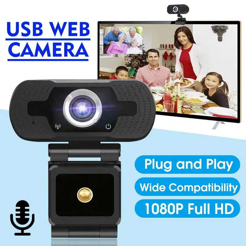 

Веб-камера 1080P HD с микрофоном и встроенным шумоподавлением