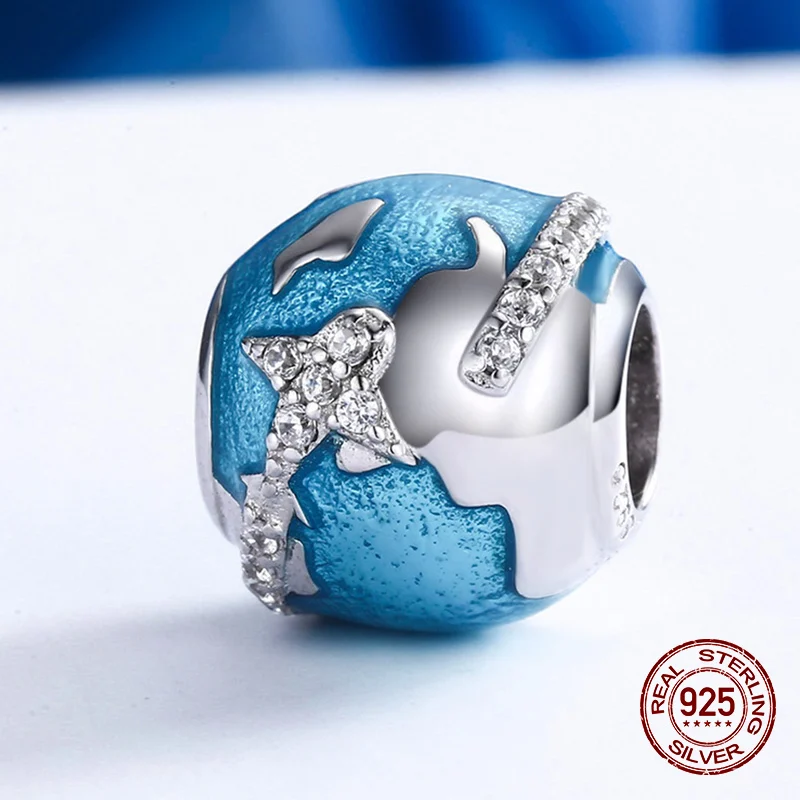 Женский шарм-бусина из серебра 925 пробы с фианитом | Украшения и аксессуары