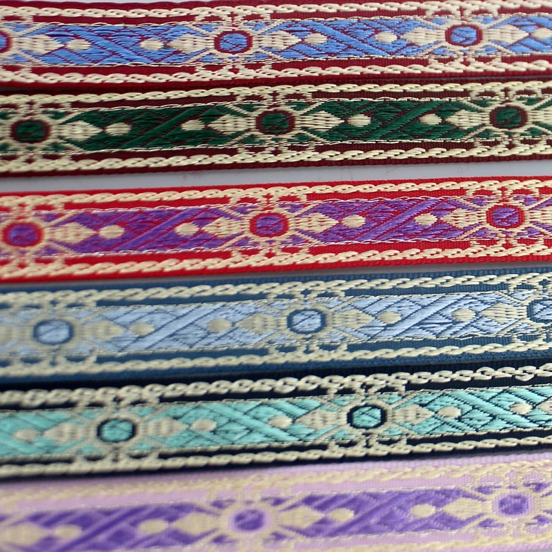 8 ярдов 1 5 см Широкий этнический жаккардовый тесьма Национальный швейный