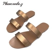2021 shoes women sandals fashion flip flops summer style flats solid slippers sandal flat free shipping size 6 10