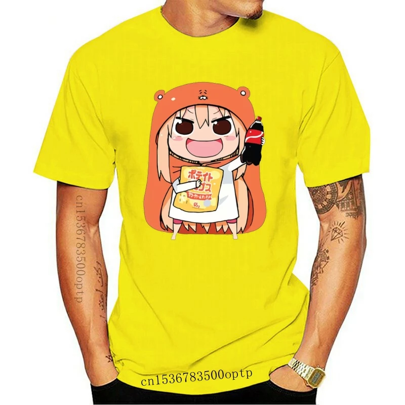 

New Big Size Umaru Chan Eating Japanese Anime Himouto Amazing T Shirt Male Cotton Short Sleeve Fashion Men Tshirt Brand Clothing