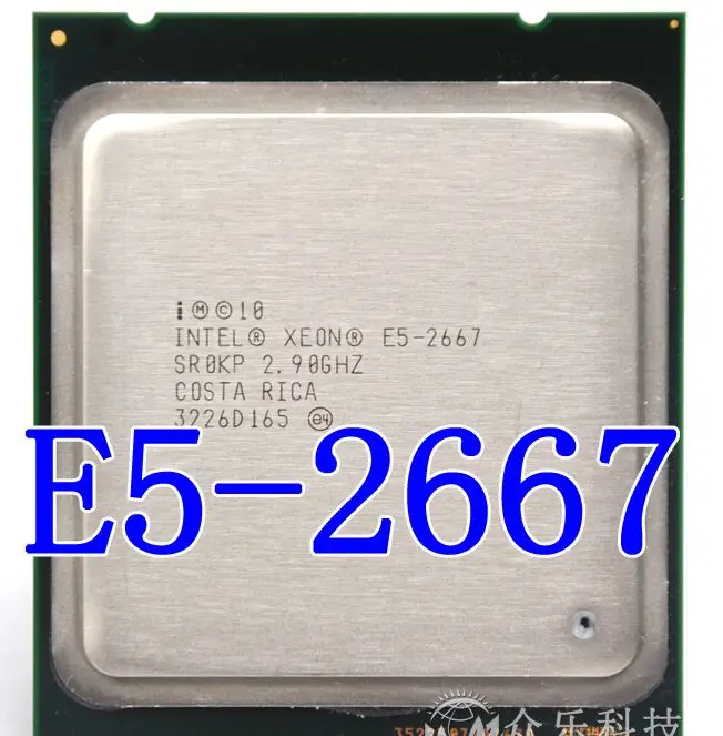 Процессор Intel Xeon E5 2667 2 9 ГГц 6-ядерный 15M 8GT/s E5-2667 LGA2011 130 Вт серверный процессор SR0KP CPU