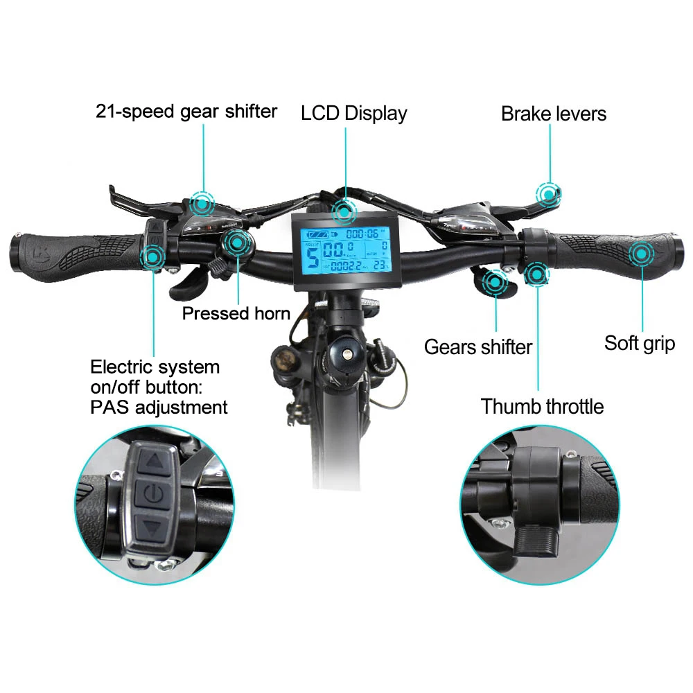 HOTEBIKE 36V 350W Мощный толстый Электрический велосипед со скрытой литиевой батареей