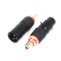 4pcs neutrik xlr to rca female socket adapter plated red rca plug for hifi audio connector