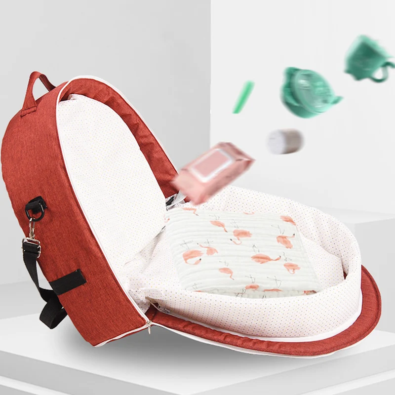 Детская кроватка с москитной сеткой и игрушками портативные складные