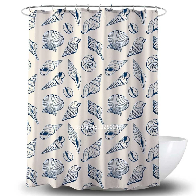 

Fashion Nordic Style Stripe Shower Curtain Waterproof and Mildewproof with Hook Bathroom Hanging Curtain Bathtub Decoration