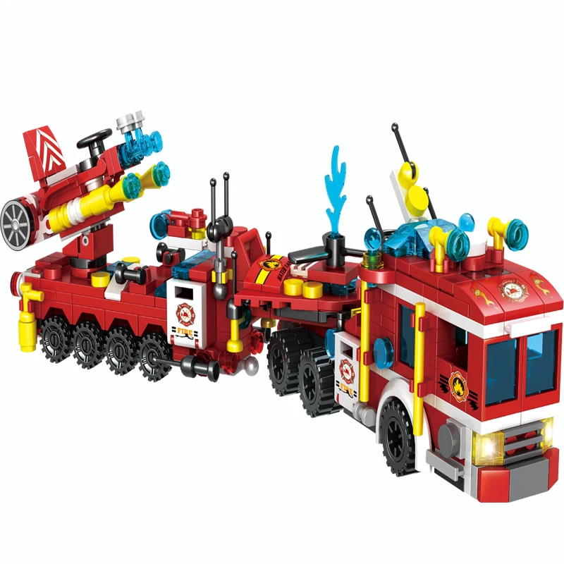 12 in1 City Police Fire Station Engine Fighters Truck Car Transformation Model Building Bricks Blocks Sets For Children Gift | Игрушки и
