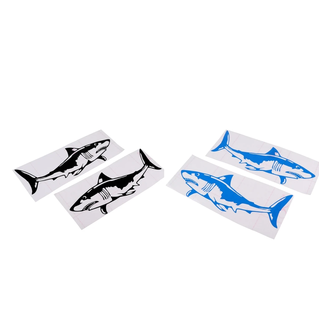 2 шт. наклейка в виде акулы для автомобиля грузовик каяк Рыбацкая лодка графика