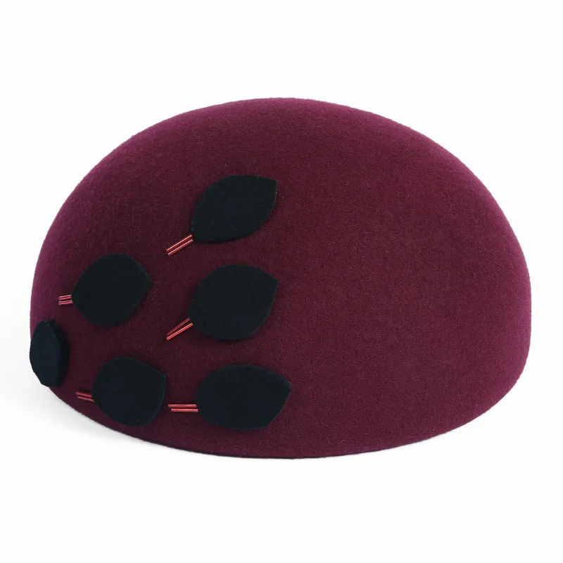 Шерстяная шляпа-чародей для женщин фетровые шляпы Женские винтажные Коктейльные