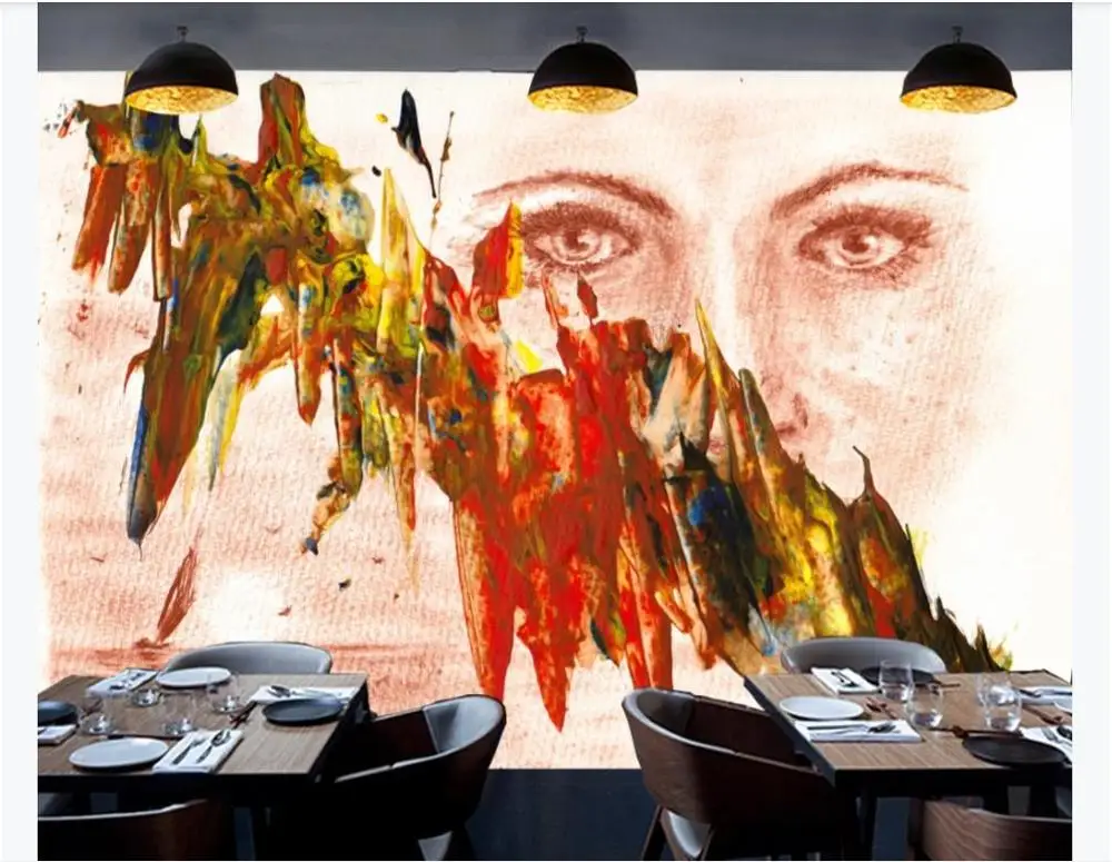 

Fashion Mural Custom 3D Wallpaper Hand-painted watercolor Nail Makeup Bar Shop Background Art wall painting For Walls 3 D