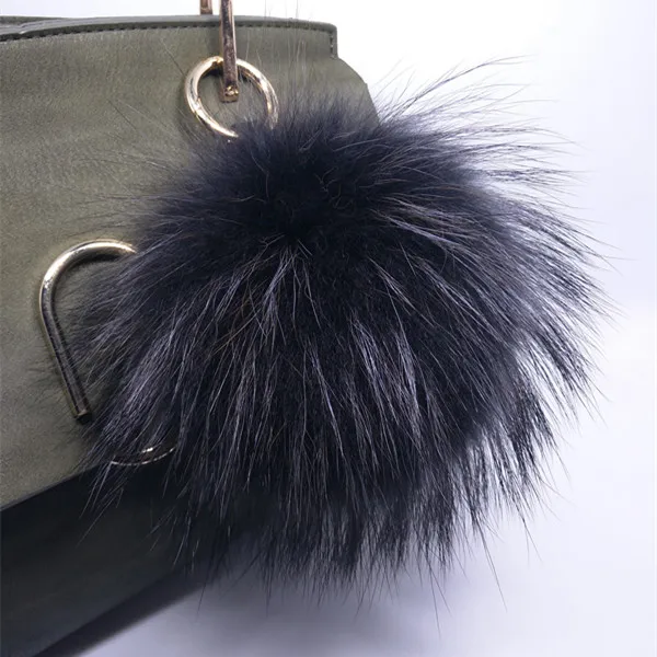 Korean Jewelry Rainbow Fox Fur Ball High-end Bag Key Ring Pendant Color Matching Hair Car Ornaments | Украшения и аксессуары