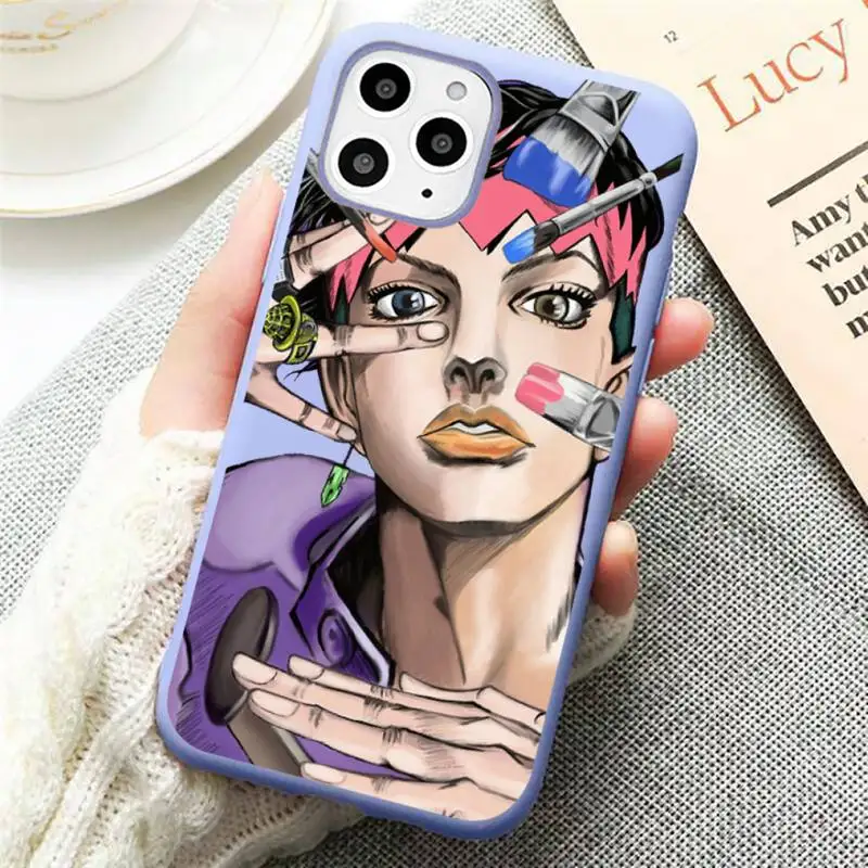 

Jojos Bizarre Adventure in Paradise Phone Case Candy Color for iPhone 11 12 mini pro XS MAX 8 7 6 6S Plus X SE 2020 XR