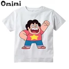 Детская футболка с мультяшным дизайном Стивен Вселенная, отличные повседневные топы с короткими рукавами для мальчиков и девочек, детская забавная футболка