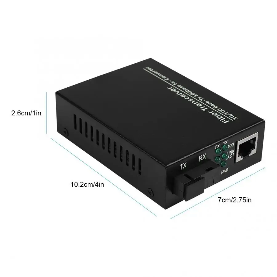 Кабели передачи 1 пара 10/100 м Ethernet одномодовый одноволоконный медиаконвертер